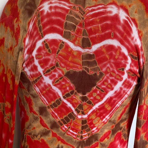 S-Twelve Tie Dye Heart Cardigan - Picture 5 of 6